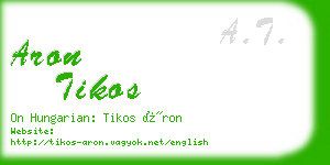 aron tikos business card